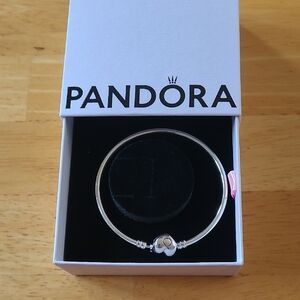 Pandora Silver Bracelet with heart Charm